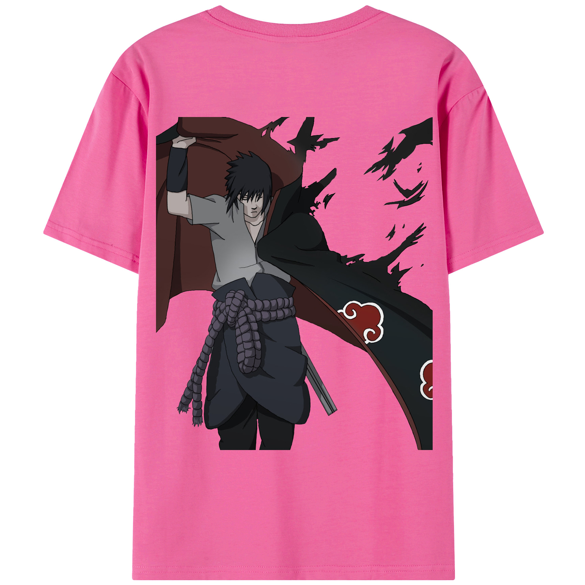 （画像用） NARUTO -ナルト- うちは サスケ Uchiha Sasuke レディース半袖Tシャツ(バックプリント)